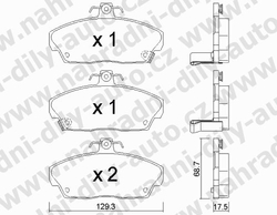 Brzdové desky Přední TRW , GDB496, HONDA CIVIC VI