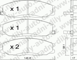 Brzdové desky Přední TRW , GDB3257, HYUNDAI H1 