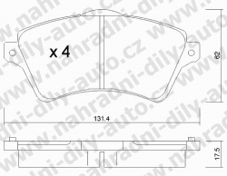 Brzdové desky Přední TRW , GDB1473, LAND ROVER FREELANDER