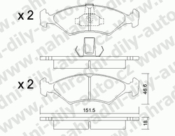 Brzdové desky Přední TRW , GDB1222, MAZDA 121 (JASM,