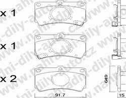 Brzdové desky Přední TRW , GDB374, MAZDA 323 Kombi