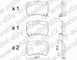 Brzdové desky Přední TRW , GDB1024, MAZDA 323 (BG)