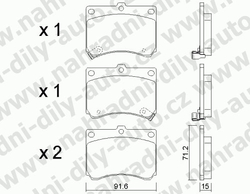 Brzdové desky Přední TRW , GDB1029, MAZDA 323 (BG)