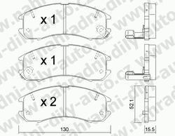 Brzdové desky Přední TRW , GDB981, MAZDA 626 Kombi