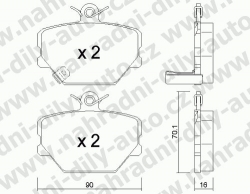 Brzdové desky Přední TRW , GDB1365, SMART SMART FORTWO