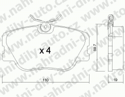 Brzdové desky Přední TRW , GDB818, MERCEDES 190 /201/