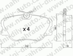 Brzdové desky Přední TRW , GDB818, MERCEDES 200-500 /124/