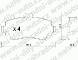 Brzdové desky Přední TRW , GDB1480, MERCEDES VANEO -414