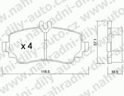 Brzdové desky Přední TRW , GDB1480, MERCEDES VANEO -414