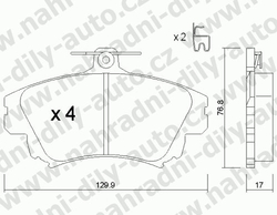 Brzdové desky Přední TRW , GDB1313, MITSUBISHI CARISMA (DA)