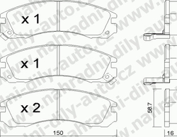 Brzdové desky Přední TRW , GDB1126, MITSUBISHI GALANT VI