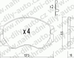 Brzdové desky Přední TRW , GDB1286, MITSUBISHI L200 (K6)