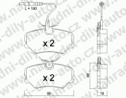 Brzdové desky Přední TRW , GDB793, PEUGEOT 405 