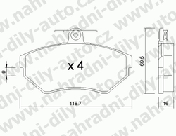 Brzdové desky Přední TRW , GDB1437, VOLKSWAGEN POLO Variant