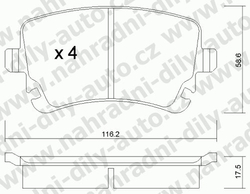 Brzdové desky Zadní TRW, GDB1516, AUDI A6 Quattro