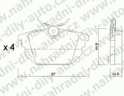 Brzdové desky Zadní TRW, GDB1333, FIAT BRAVO 