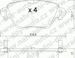 Brzdové desky Zadní TRW, GDB1435, FORD MONDEO 