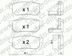 Brzdové desky Zadní TRW, 179.1, HONDA JAZZ (GD)