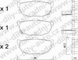 Brzdové desky Zadní TRW, GDB1010, HYUNDAI LANTRA (J-1)