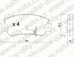 Brzdové desky Zadní TRW, GDB360, LANCIA DEDRA 