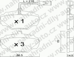 Brzdové desky Zadní TRW, GDB976, LAND ROVER RANGE