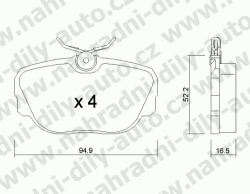 Brzdové desky Zadní TRW, GDB1155, LAND ROVER RANGE