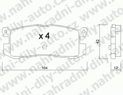 Brzdové desky Zadní TRW, GDB1025, MAZDA 626 Kombi