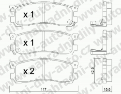 Brzdové desky Zadní TRW, GDB3179, MAZDA MPV (LV)