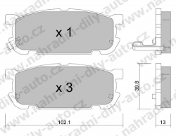 Brzdové desky Zadní TRW, GDB3303, MAZDA MX 5