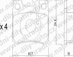 Brzdové desky Zadní TRW, GDB1130, MERCEDES 200-500 /124/