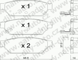 Brzdové desky Zadní TRW, GDB3045, MITSUBISHI CARISMA (DA)