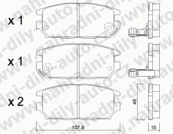 Brzdové desky Zadní TRW, GDB3199, MITSUBISHI SPACE WAGON