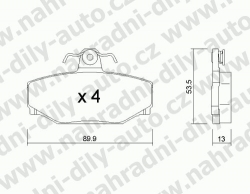 Brzdové desky Zadní TRW, GDB442, VOLVO 960 