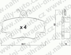 BRZDOVE DESTICKY, GDB400_MAX, DACIA SANDERO [08-]