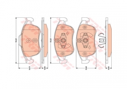 Brzdové desky Přední TRW , GDB1789, RENAULT SCENIC III