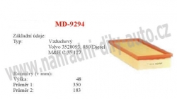 vzduchový filtr, MD-9294, VOLVO V70 I 11/96-05/00