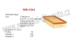 Vzduchový filtr MANN-FILTER, C 25 114, BMW 3 (E46)  02/98-