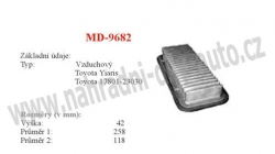 Vzduchový filtr MANN-FILTER, C 2610, PEUGEOT 107 06/05-