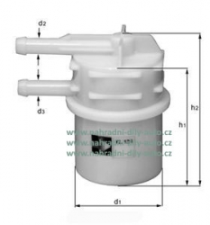 Palivový filtr MANN-FILTER, WK 42/7, MITSUBISHI COLT III 04/88-05/92