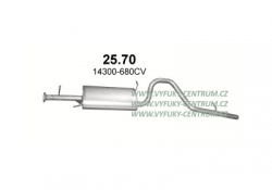 zadní díl pro výfuk BS 286-379|25.70 POLMO, SUZUKI Grand Vitara